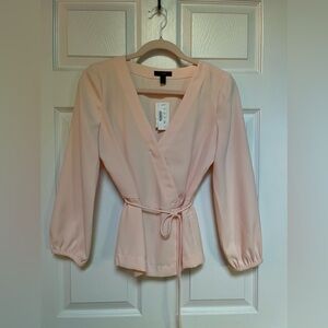 ✨NWT✨ J. Crew blush pink wrap shirt. Never used, brand new with tags